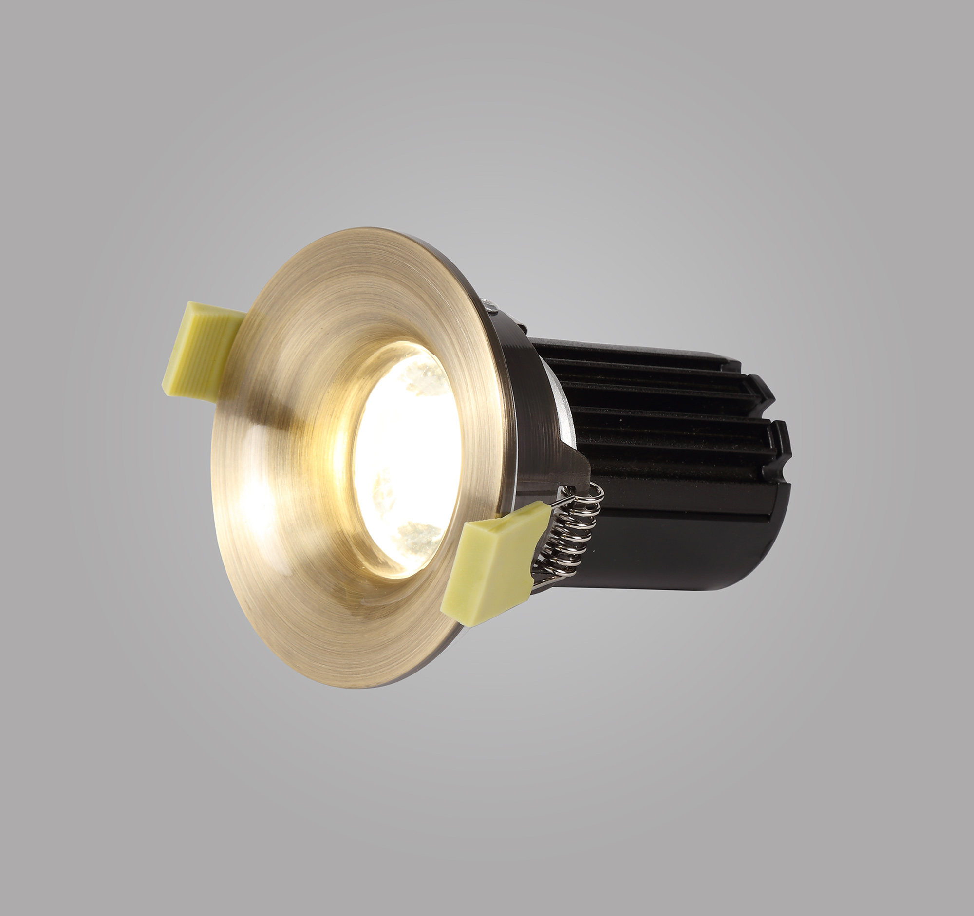 Bruve 10 Tridonic Powered 10W 4000K 820lm 12° CRI>90 LED Engine Antique Brass Fixed Round Recessed Downlight, Inner Glass cover, IP65 DM200796  Dlux Bruve 10 IP65